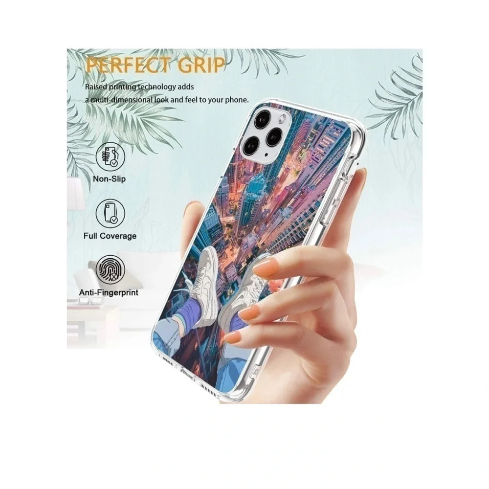 iPhone 13 Case Aesthetic Anime Style City Parkour Protective Phone Cover